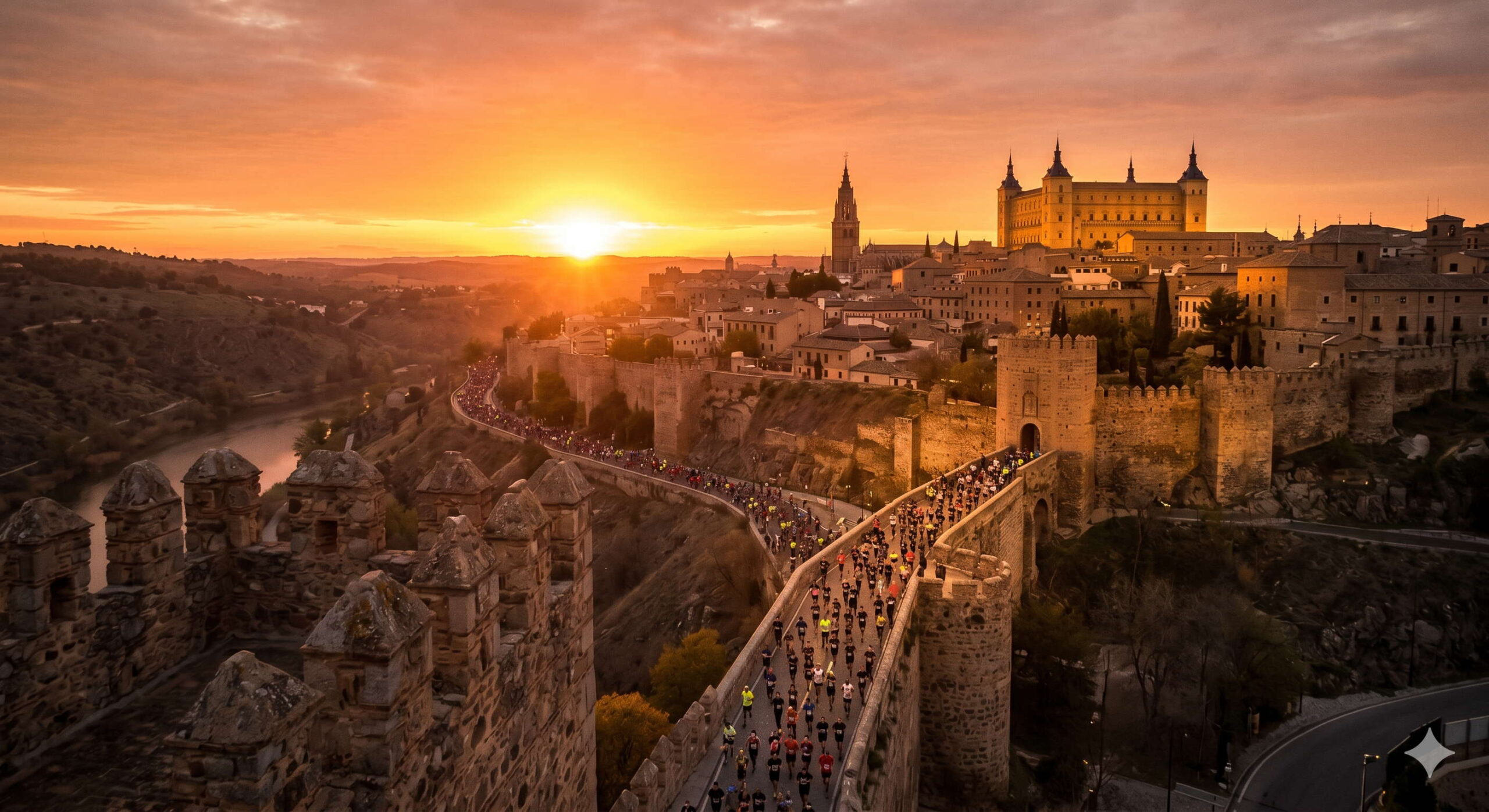 reducida carrera atardecer